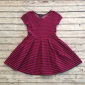 Polo navy and pink knit dress